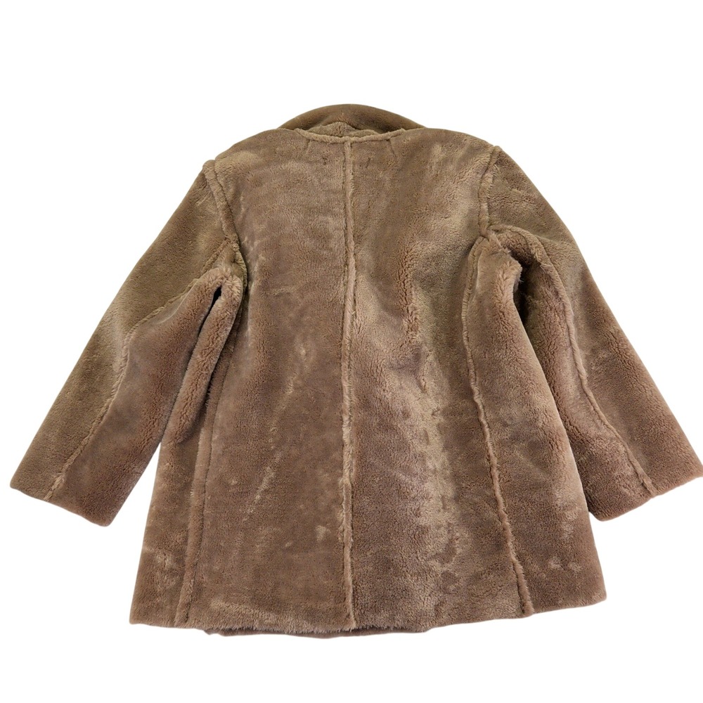 J Crew Faux Fur Peacoat Teddy‎ Coat Double Breast Warm Winter Jacket Women Large - Picture 2 of 10